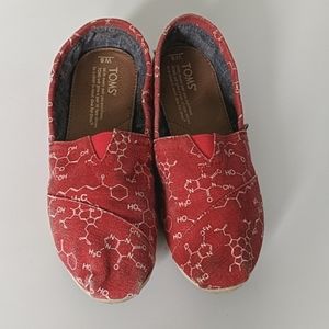 5/$25 TOMS Chemical Structure Chemistry Red Classic Slip-ons